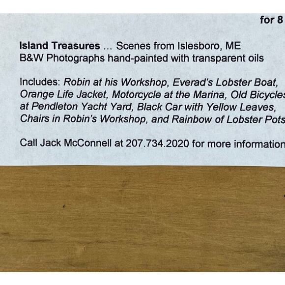 8 Hand Painted Jack McConnell Photograph Blank Note greetingCards.Boats,lobsters - Picture 5 of 5